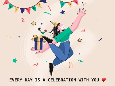 Celebrating love 2d art celebration character clean contemporary design design art dribbblers dribbbleweeklywarmup flat illustration flatdesign heart illustration love minimal passionate valentine valentinesday weeklywarmup