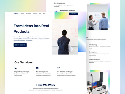 SoftInc - Landing Page design desktop landing page ui ux web web design website