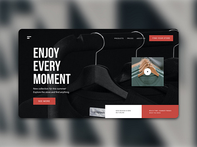 Clothing Brand Landing Page adobe adobexd app design illustration minimal ui ux xd
