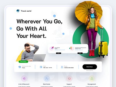 travel agency landing page design graphic design home page home page design homepage interface landing landing page landingpage travel agency trip web webdesign webpage website website design
