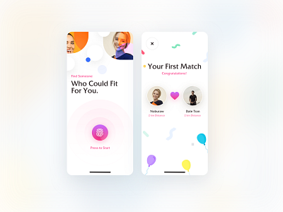 Dating App app design graphicsdesign mobile app design ui design