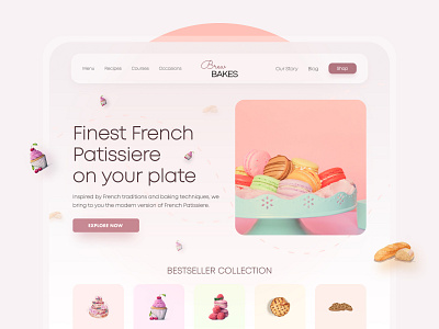 Online Pastry Shop UI/UX Web Design bakery bakeshop branding cafe cakeshop chef design designer figma food and drink food illustration online bakery online shop online shopping pastry shop patisserie ui uidesign uiux ux design