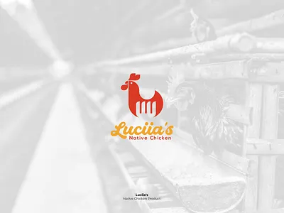 Luciaa's branding chicken design logo native product