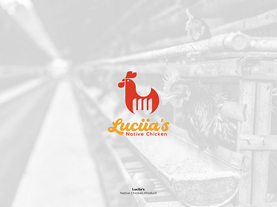 Luciaa's branding chicken design logo native product