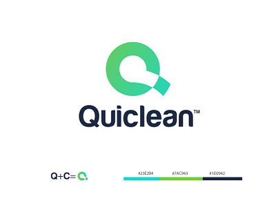 Quiclean logo appdesign branding creativedesign design illustrator art moderndesign vector