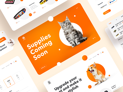 Pet Supplies Web Store clean design online shop pet care pets shopping sketch ui ux web design webs website website concept webstore