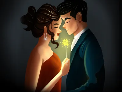 Valentine's day bride couple dribbbleweeklywarmup groom illustration love propose romantic valentine valentine day vibes wedding