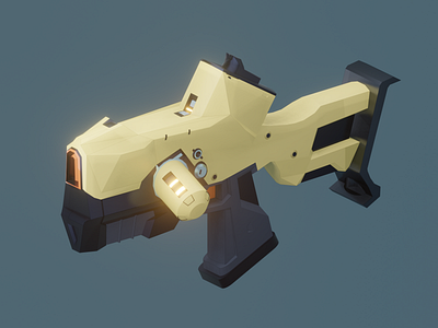 futuristic gun 3d 3d illustration blender clean cute design illustration render trendy twinbrosco