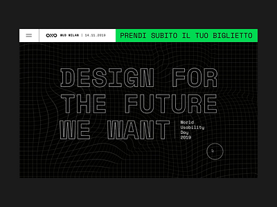 WUD Milan - Hero Exploration design header hero homepage homepage ui minimal retro retro design ui uidesign visual design website website design