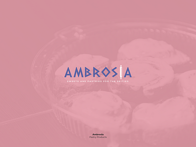 Ambrosia branding deities design greek logo pastry product sweets