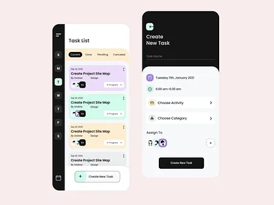 Task List app design create task mobile app mobile app design task task interface task list task manager trendy design ui ui ux uitrend uiux uxdesign