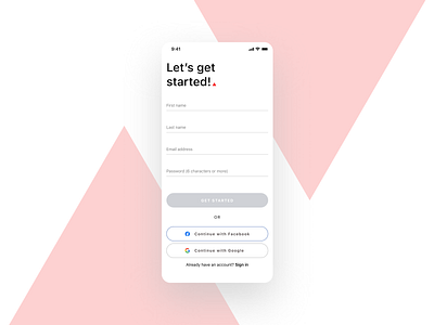 Daily UI Design Challenge- Sign Up app challenge dailyuichallenge dailyuidesign figmadesign signin signup signupform ux