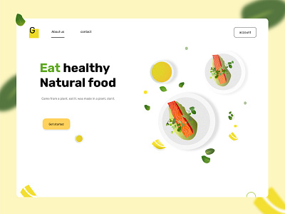 Food illustration - landing page background branding design flat illustration food food illustration header hero hero image illustration landing landingpage product ui ux vector web webdesign website