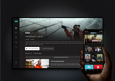 quest od mobile product design tv app ui video vod