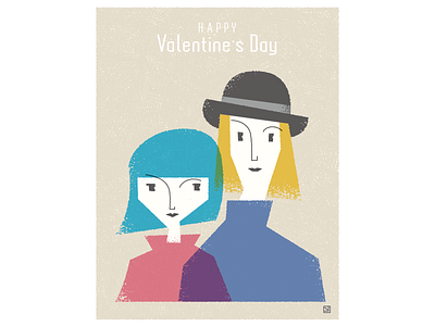 Valentine's Day graphic design illustration