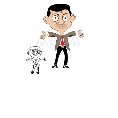 Mr.Bean cartoon digital art art arts artwork design draw drawings illustration illustrator vector