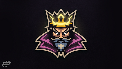 King Mascot Logo angry art branding crown design e sports gold icon illustration king kingdom logo majesty mascot mascot logo vector