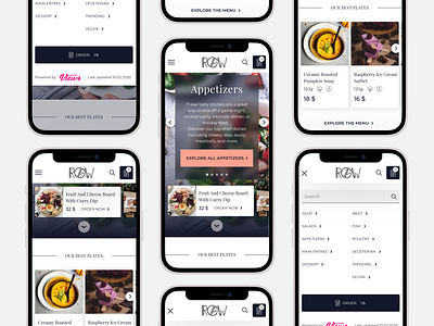 Mobile digital menu adaptive design desktop digital layout menu mobile restaurant template ui ux web website