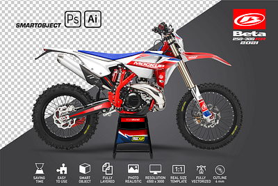 BETA 250-300 RR_2021 MOCKUP betta decals graphics kits mockup motorcross rr wrap