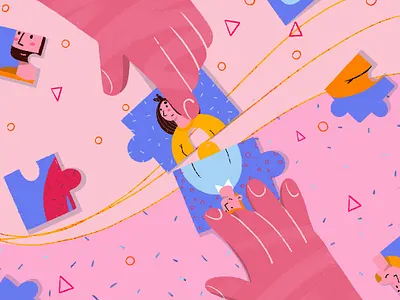 Soulmates article character design illustration love procreate soulmates valentine day web