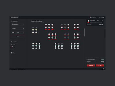 Reservation system for esports arenas dashboad dashboard design dashboard ui design interface saas design ui ux