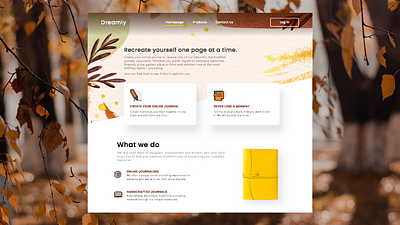 Landing Page journal journaling landing landing design landing page landing page design ui ux