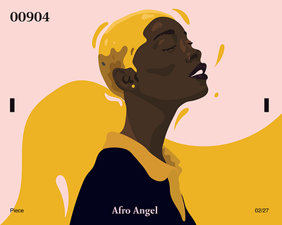 Afro Angel art design flat graphic design illustration illustrator minimal vector web