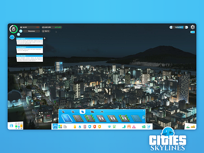 Cities: Skylines UI Redesign game ui main menu redesign ui ux