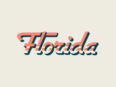 Florida Typography clean custom design custom logo custom type custom typeface design flat florida illustration logo type typeface typographic typography typography art typography logo vector