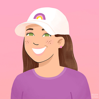 New Avatar! avatar cute cute illustration digitalart drawing girly illustraion pink portrait procreate profile rainbow