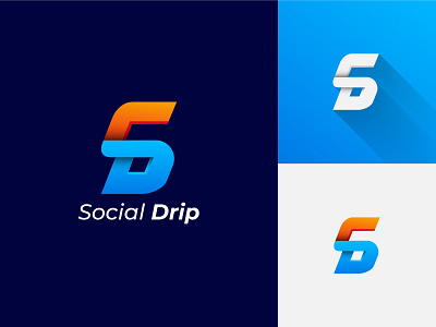 Social Drip agency Logo agency brand identity creative logo d letter logo drip gradient logo lettermark logo design branding logo mark logodesign minimalist logo modern logo s logo mark social