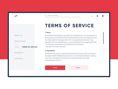 daily UI 089 "Terms of service" amazing awesome beatiful best daily ui design good great minimal nice terms of service text typogaphy typographic ui web web design website wonderful