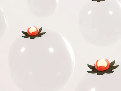 Flower Spheres 3d 3d art blender flower illustration spheres