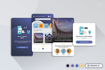 Halal Travel Apps app design ui ux vector
