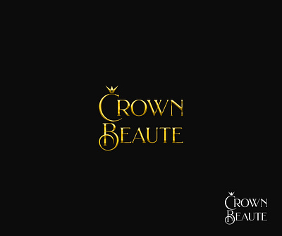 Crown Beaute design gold golden graphic logo vector