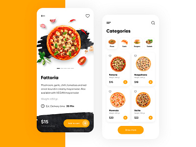 Food Delivery Mobile App - UX/UI Design app design food icon illustration minimal mobile mobileapp mobileappdesign pizza sushi ui uidesign uiux uiuxdesign ux uxdesign uxuidesign