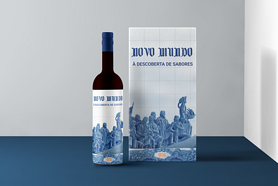 "Novo Mundo" - Wine Branding bottle bottle design bottle label bottle mockup branding design discovery illustraion portugal portugues portuguese traditional wine