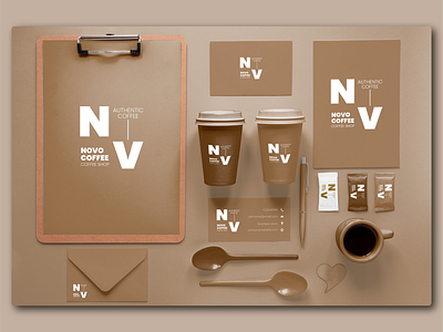 NOVO COFFEE SHOP brand identity branding branding design cafe cafe branding cafetaria cafetaria logo coffee coffee cup coffee shop logo design event branding logo minimal