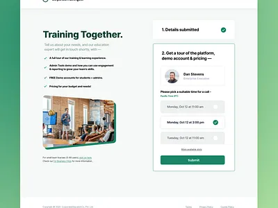 B2B Smart Form b2b b2b website calendar contact form customer experience landing page meeting schedule web design website design