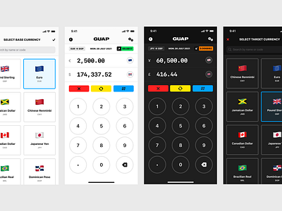 Guap - iOS Currency Converter app app design application arnold currency currency converter currency exchange dinero exchange finance fintech forex ios money money app roz0n rozon ui