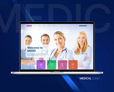 Medical Clinic Landing Page branding design illustration landing landingpage minimal ui ux web website