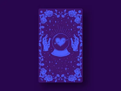 Cupid's Tarot | The High Priestess design digital illustration webdesign