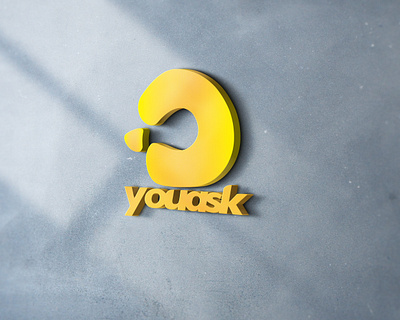 youask app logo minimal round yellow