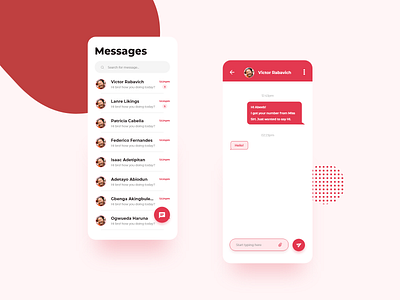 Direct Message app dailyui design figma minimal ui ux xd design