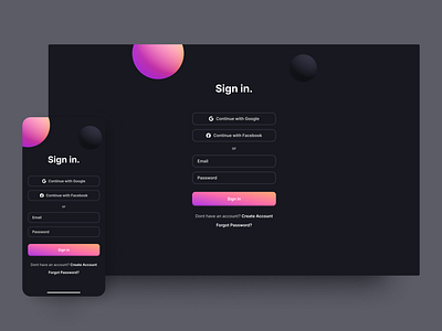 Sign In app application dark design form formular log in login mobile page sign in task manager tasks todo todolist ui ux web webdesign website