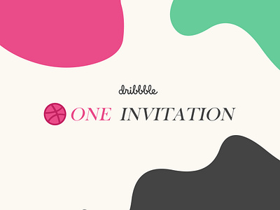 One invitation to giveaway! dribbble invite dribbbleinvitation dribbbleinvite dribbbler dribbblers invitation invite giveaway