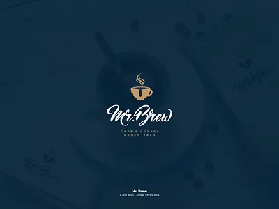 Mr. Brew branding brew cafe cafe logo coffee coffee cup design essentials logo