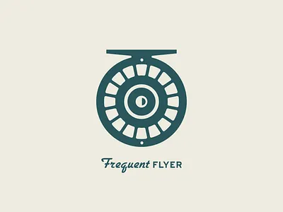 Frequent Flyer branding clean fish fish logo fisherman fishing fishing logo fishing rod flat fly fishing icon illustration logo logo design outdoors vector