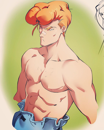 Kuwabara anime character design comic comic book comics illustration kuwabara manga shonen jump sketch yu yu hakusho