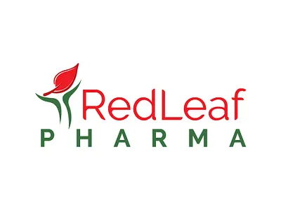 RedLeaf Pharma brand logo logo design logodesign medical logo pharmacy sanjoy